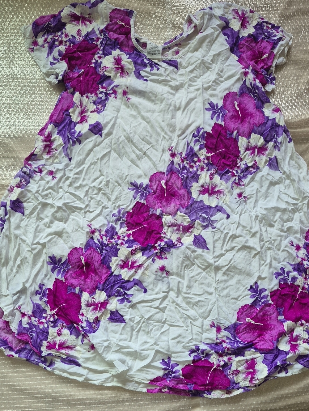 The Thai Botique Dress with Purple & Magenta Floral Print